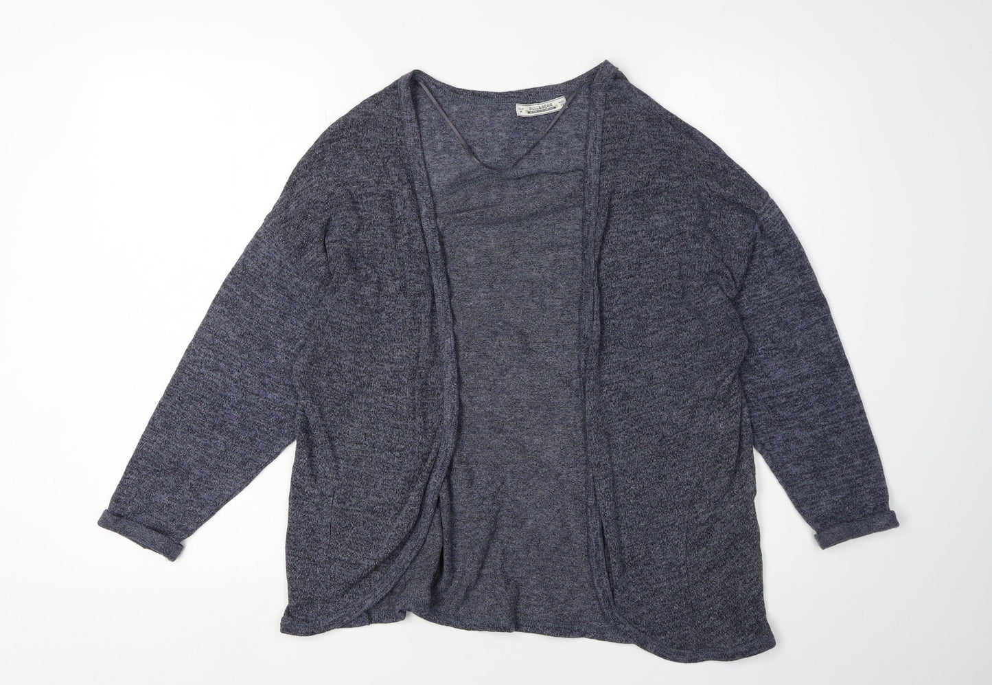 Pull&Bear Women's Blue Cardigan, Size 12, Lightweight Knit