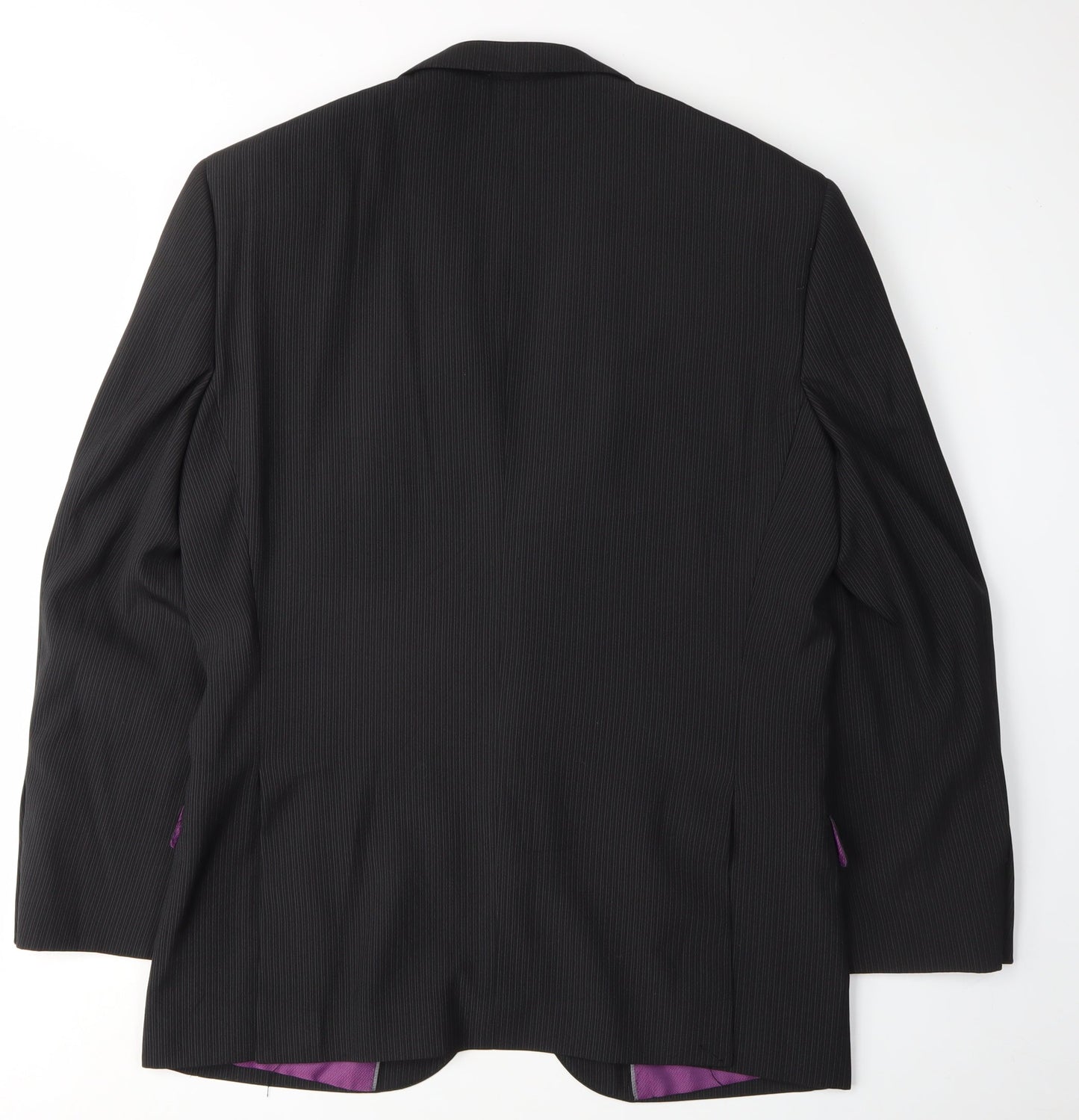 Jacamo Black Striped Suit Jacket, Men’s Size 38, Formal