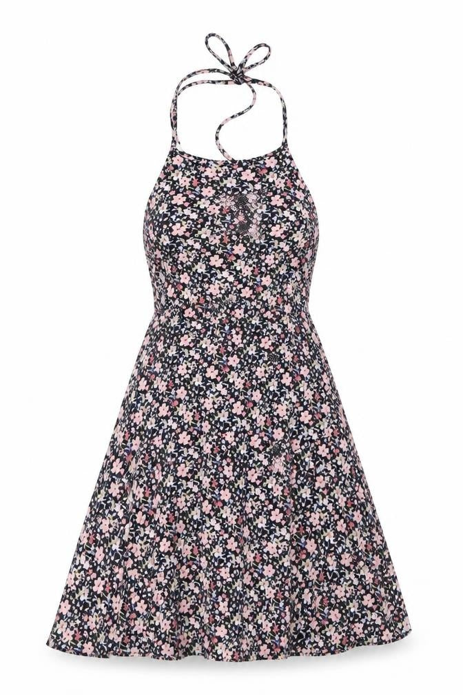 New Look Women's Multicoloured Floral A-Line Dress