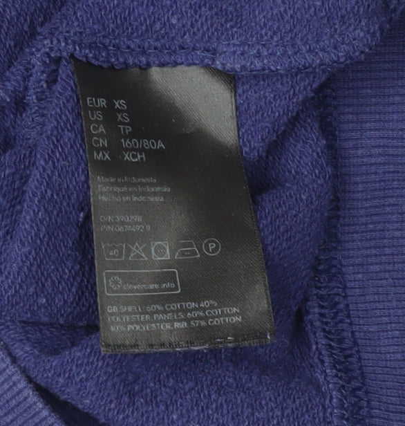 H&M Women’s Blue Cropped Sweatshirt XS