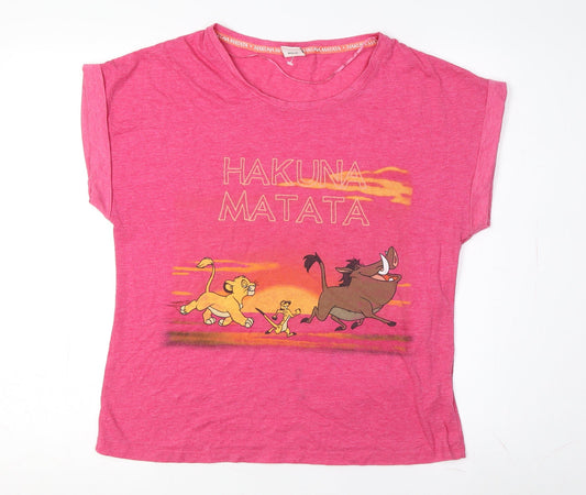 Disney Women's Pink Lion King T-Shirt Size 10
