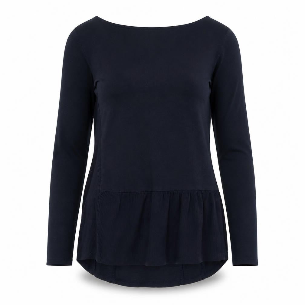 Womens UK Size 6 FatFace Blue Cotton Blend T-Shirt