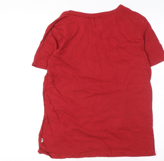 Vans Boys Red Graphic T-Shirt S Casual Skateboarding Style