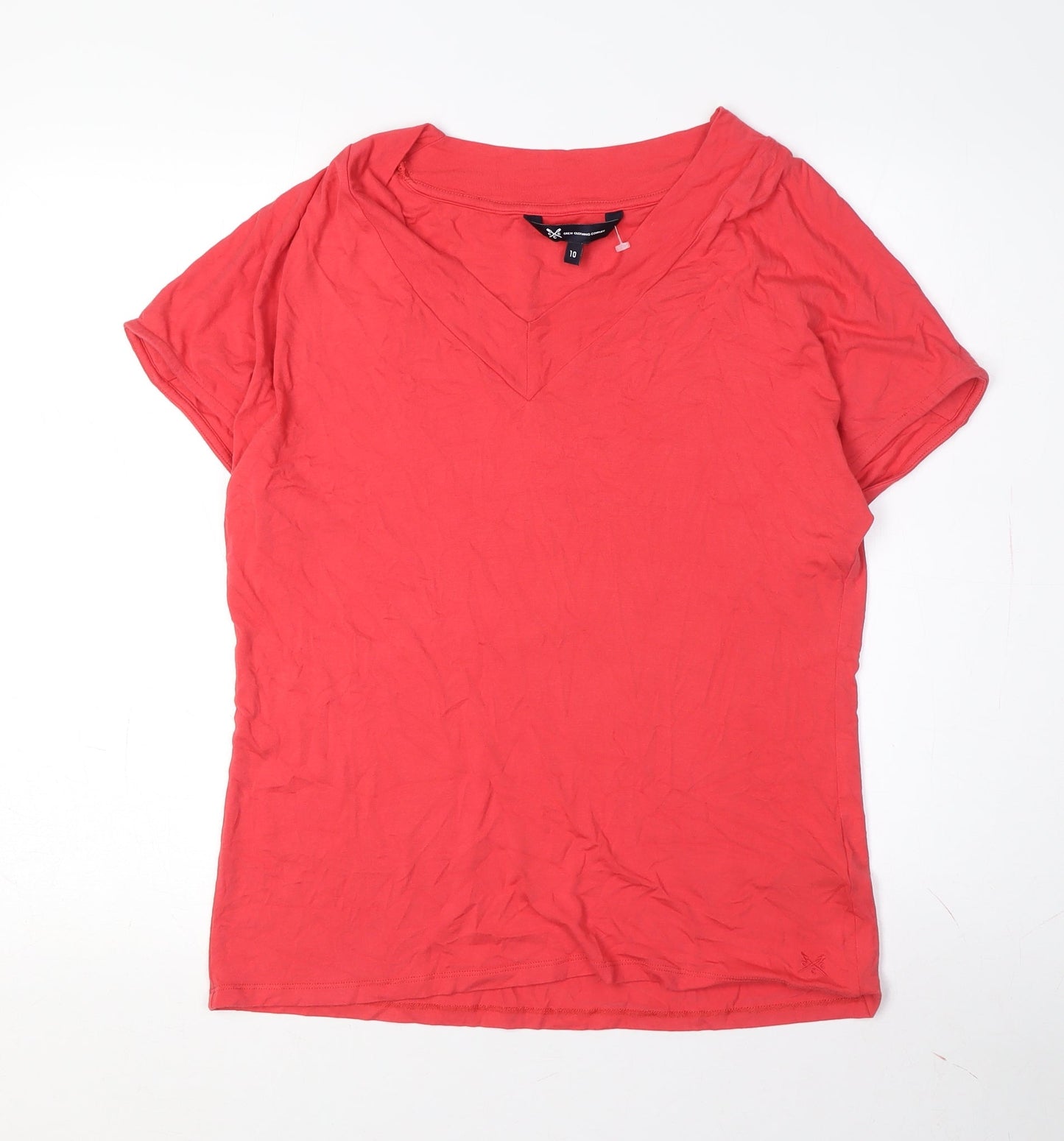 New Look Women's Red V-Neck T-Shirt, Size 12