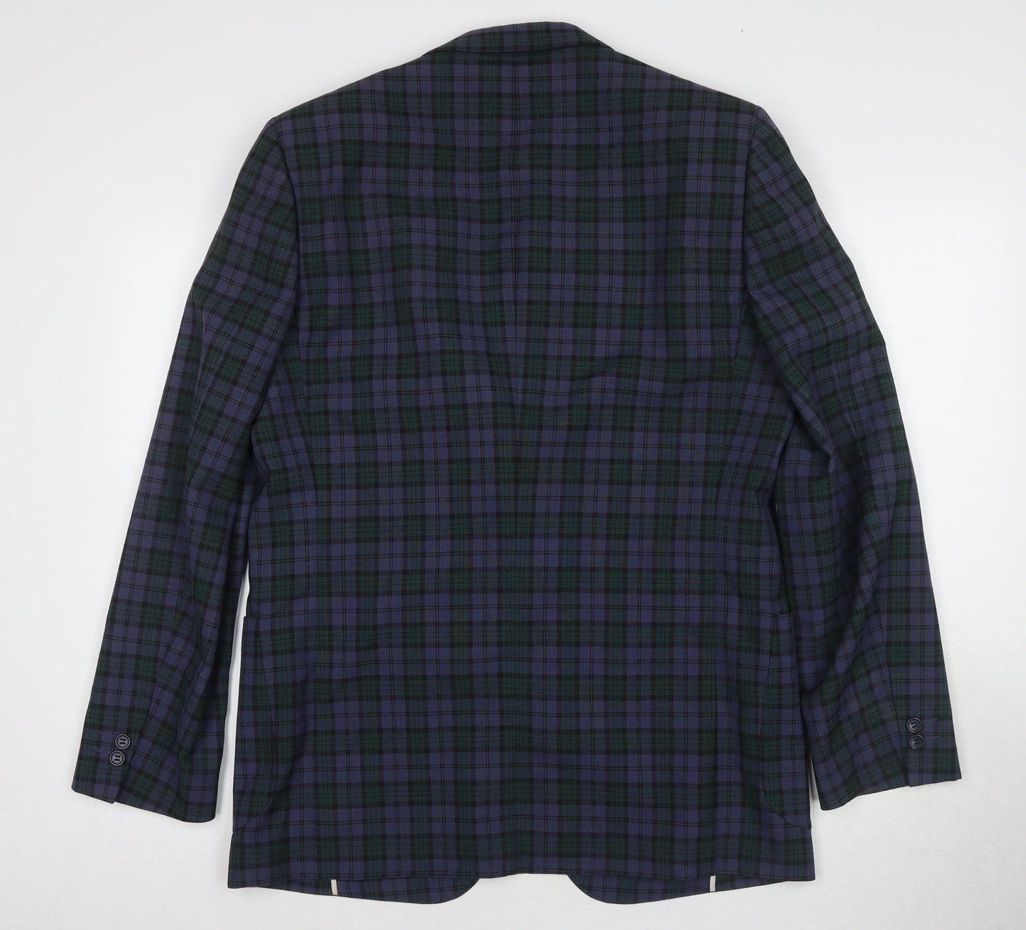 Vintage Men's Multicoloured Plaid Blazer Size UK 44R