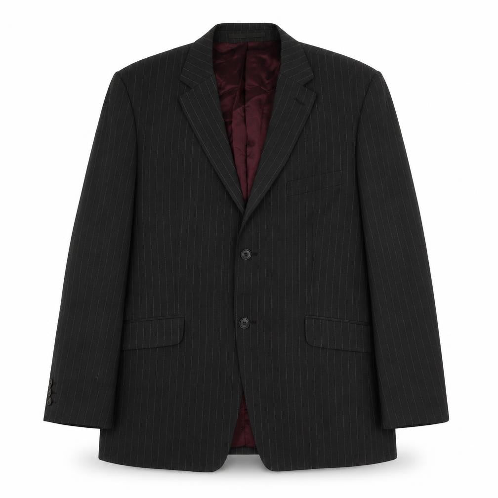 Mens 42 Chest Regular Jeff Banks Black Two-Button Blazer