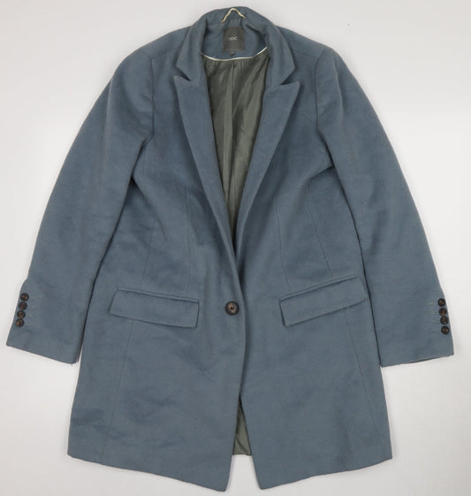 Next Women's Blue Coat Size 12, Warm Polyester Wool Blend