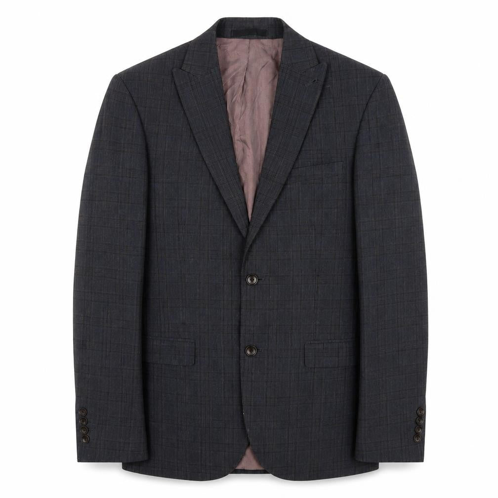 Next Men's Blue Check Blazer, Size 36, Classic Style