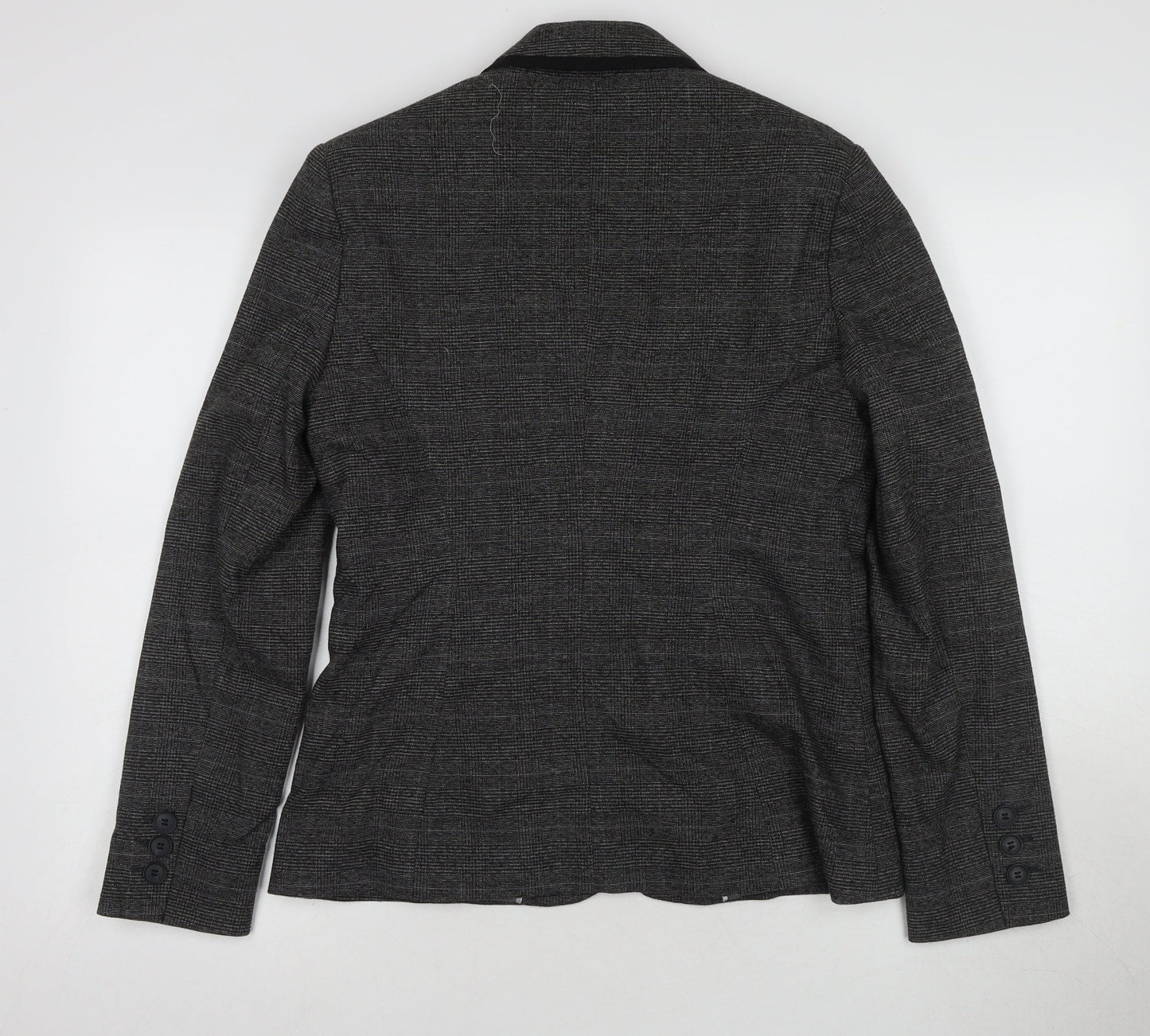 Next Women's Black Blazer Size 12 Classic Checked