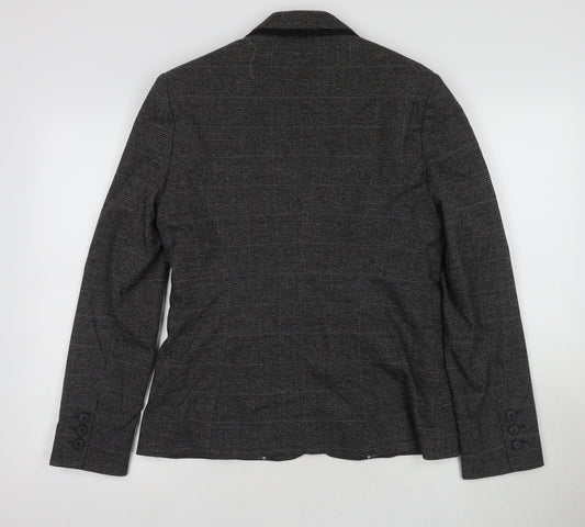 Next Women's Black Blazer Size 12 Classic Checked