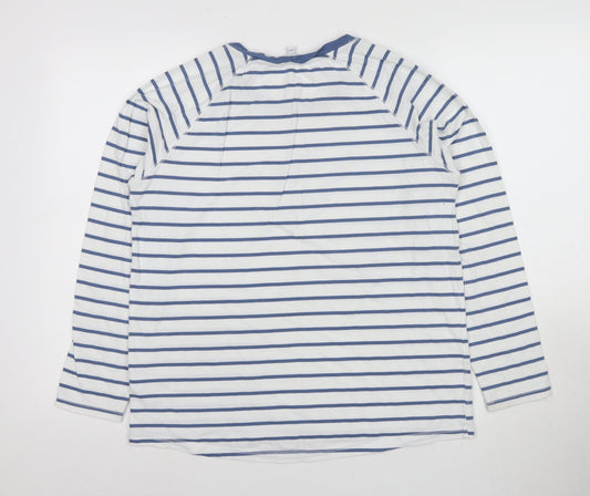 Next Women's Blue Stripe Long Sleeve Nightshirt UK 14