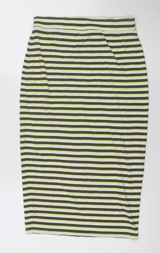 South Women's Multicoloured Stripe Pencil Skirt Size 10
