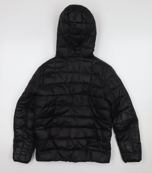 Essentiel Boys Black Puffer Jacket 11-12 Years Hooded