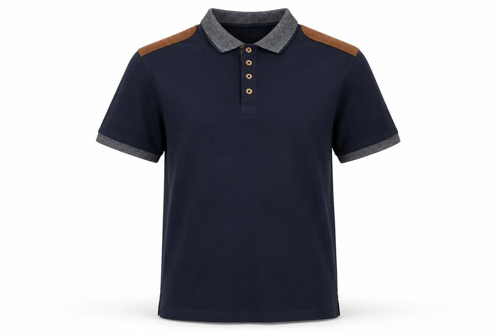River Island Men's Blue Polo, L - Short Sleeve, Casual