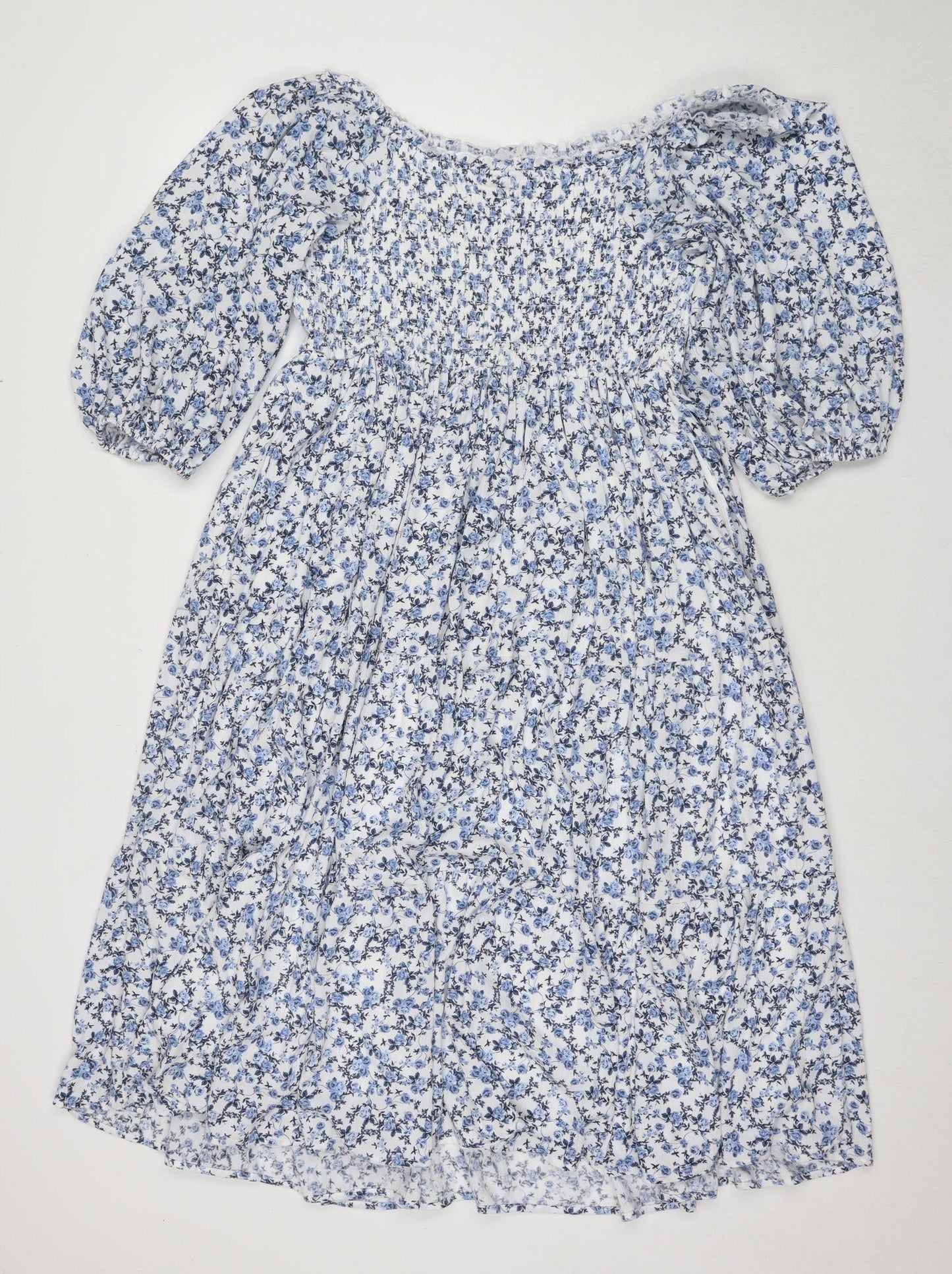 Torrid Women's Blue Floral A-Line Dress Plus