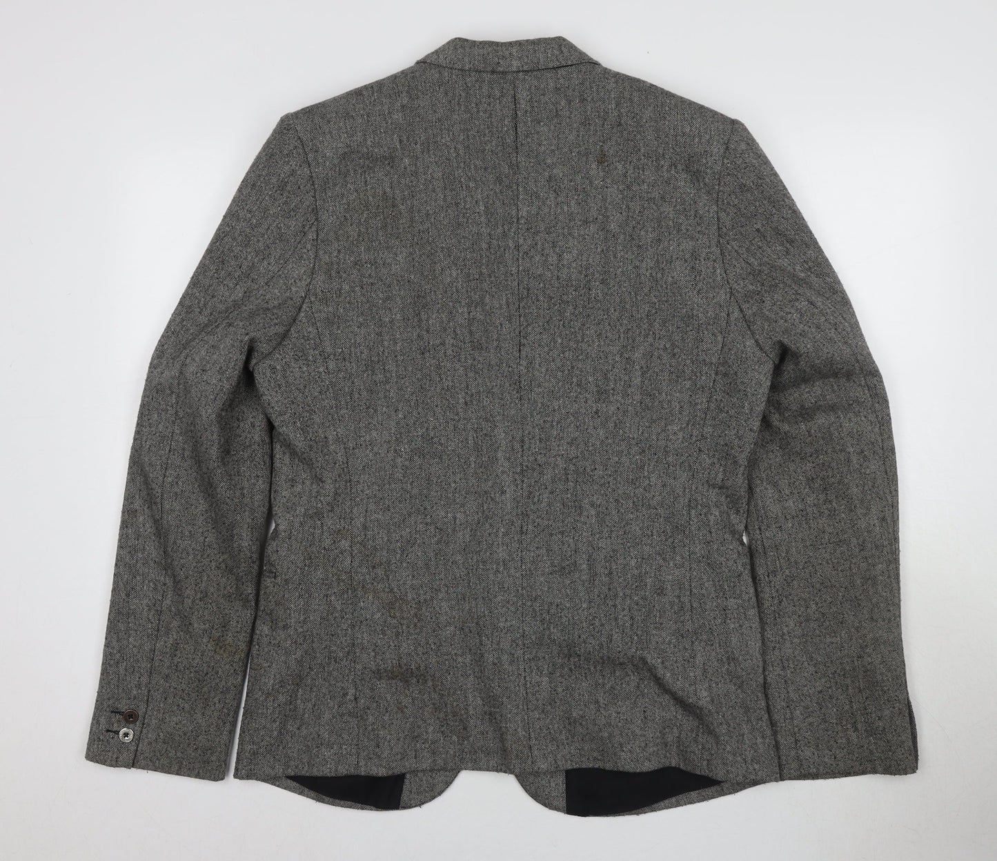 River Island Men's Grey Blazer L Notch Lapel