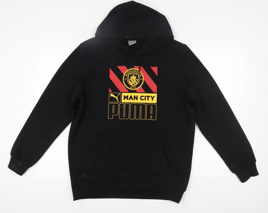 Puma Men's Black Graphic Pullover Hoodie Size L