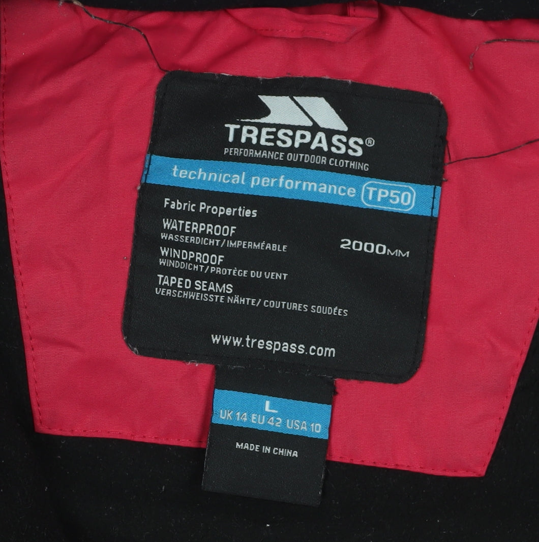 Trespass Women's Red L Puffer Jacket Waterproof Windproof
