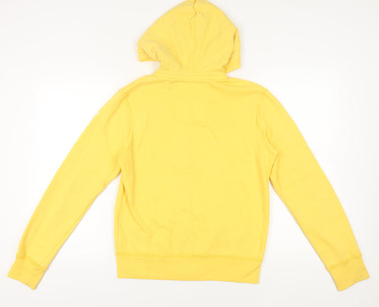 Aeropostale Yellow Full Zip Hoodie, Men's S, Logo Accents