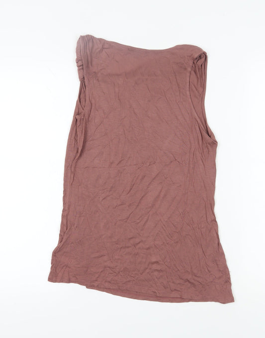 Gap Women's Brown Tank Top, Size S, Round Neck, Casual