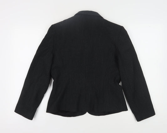Petite Principles Black Pinstripe Women's Suit Jacket