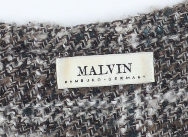 Malvin Women's Brown Plaid Boucle Blazer Size 10
