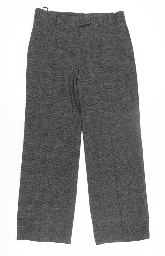 Next Women's Grey Check Dress Pants Size 12