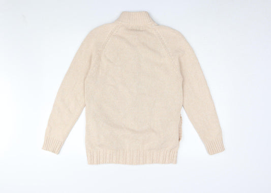 Jumper Women's Beige Knit Jacket, Size S, Full Zip