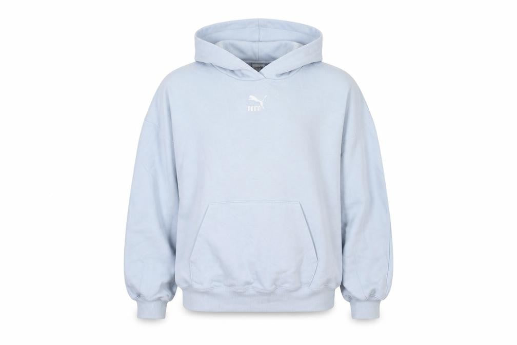 Womens UK XS Relaxed PUMA Blue Pullover Hoodie