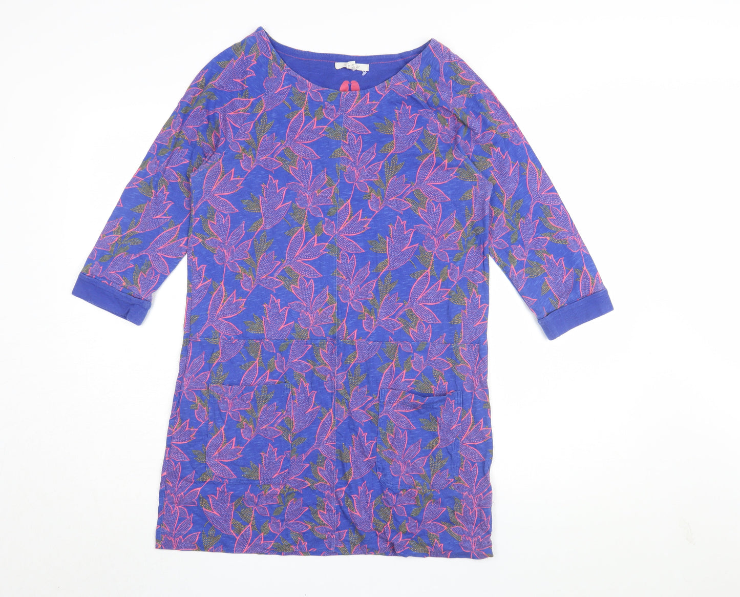 White Stuff Women's Purple Floral Tunic, Size 12