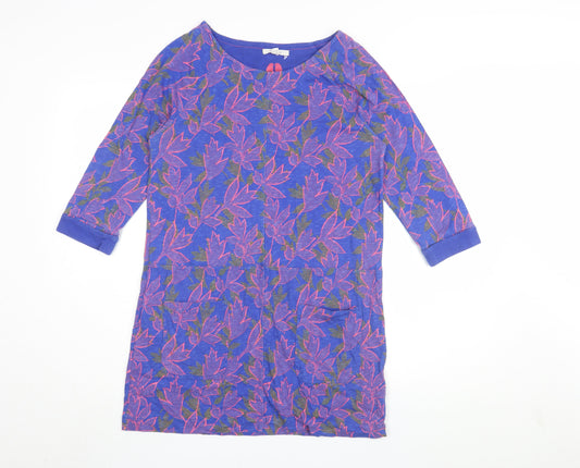 White Stuff Women's Purple Floral Tunic, Size 12