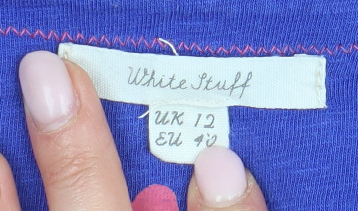 White Stuff Women's Purple Floral Tunic, Size 12