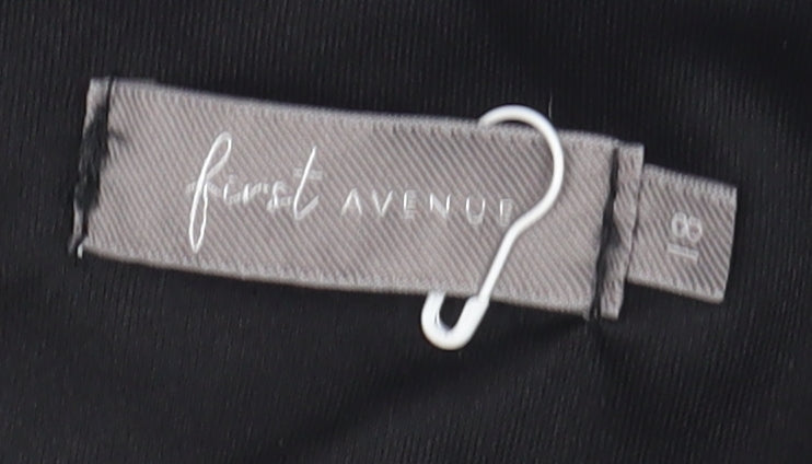 First Avenue Women's Black A-Line Floral Skirt Size 8