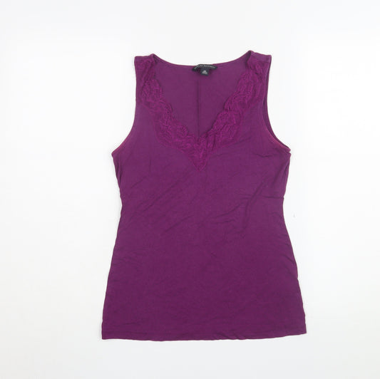 Banana Republic Women's Purple Lace Tank Top XS