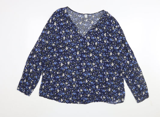Old Navy Women's Multicoloured Floral 2XL Blouse