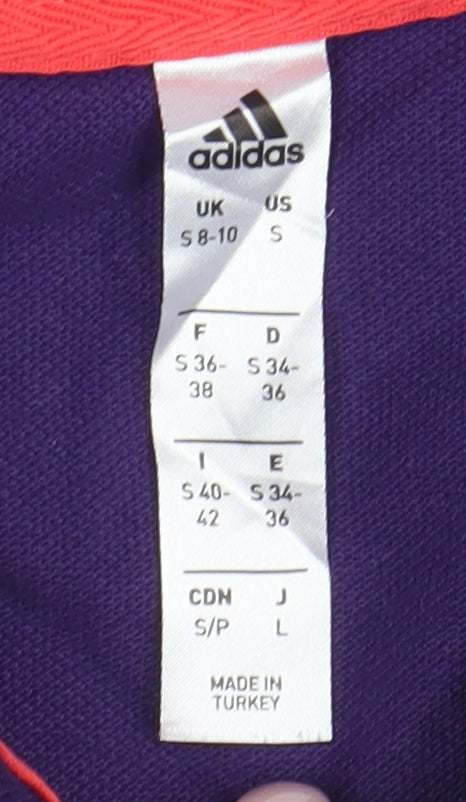 Adidas Women's Purple Polo Shirt - Size S