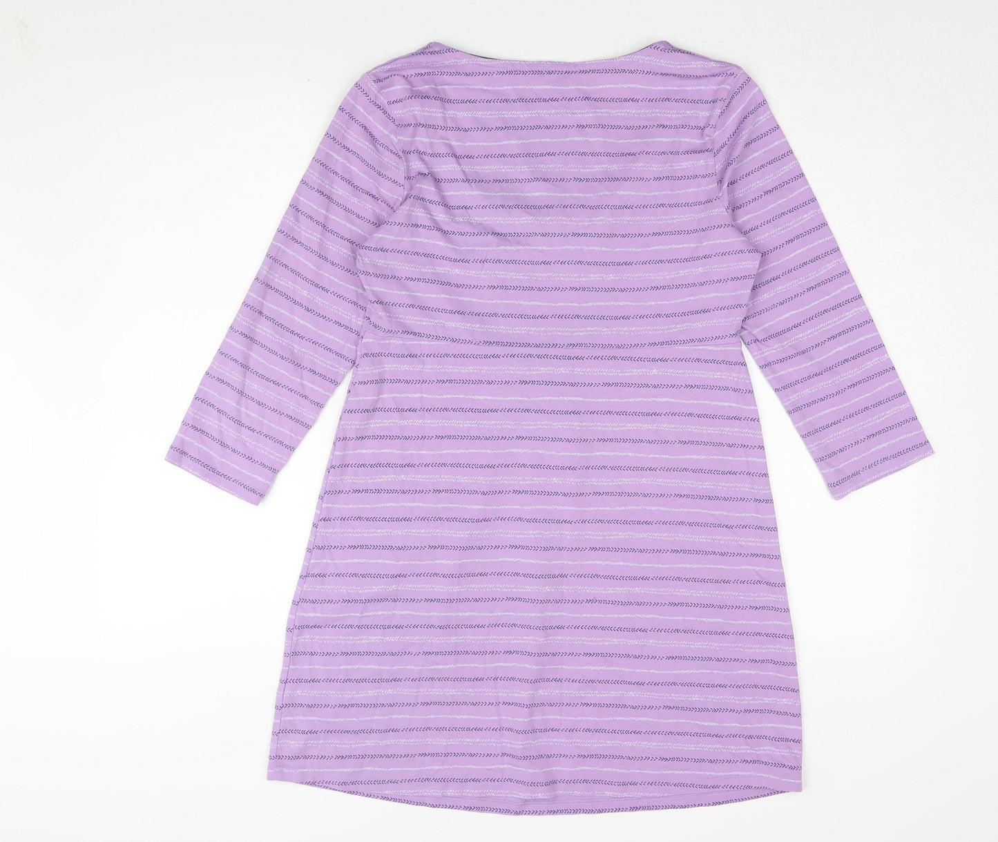 White Stuff Women's Purple Striped Shift Dress UK 10