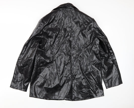 Boohoo Women's Black Blazer Size 14 - Stylish Outerwear