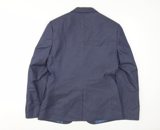 Marks and Spencer Men's Blue Blazer, Size 36S