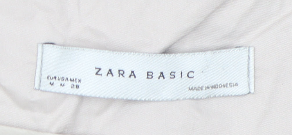 Zara Basic Women's Beige A-Line Cotton Skirt M