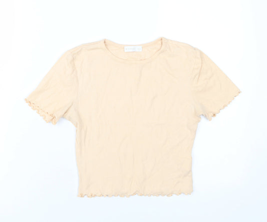 Kookai Women's Beige T-Shirt, S, Casual Chic Top
