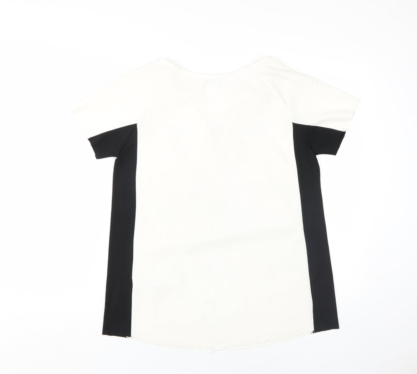 Zara Women's Multicoloured T-Shirt - Size M, V-Neck