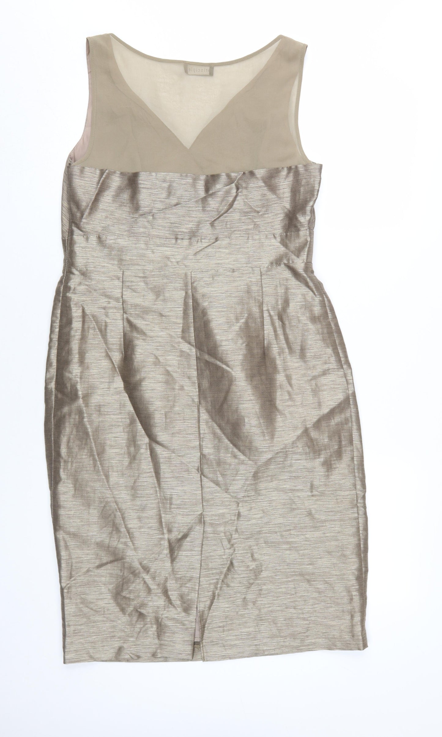 Principles Women's Beige Sleeveless Sheath Dress Size 12