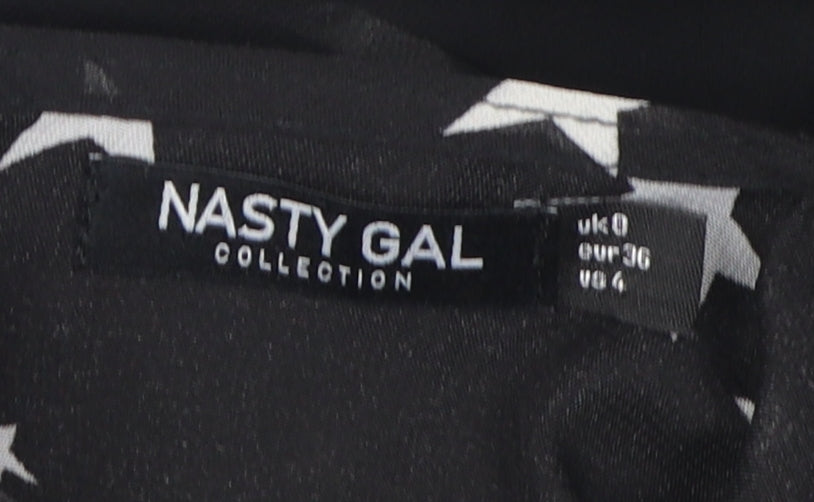Nasty Gal Women's Black A-Line Star Dress Size 6