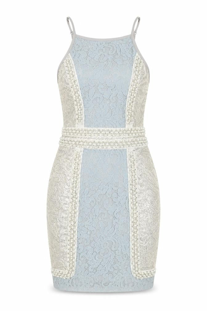 PrettyLittleThing Women's Silver Halter Bodycon Dress Size 6