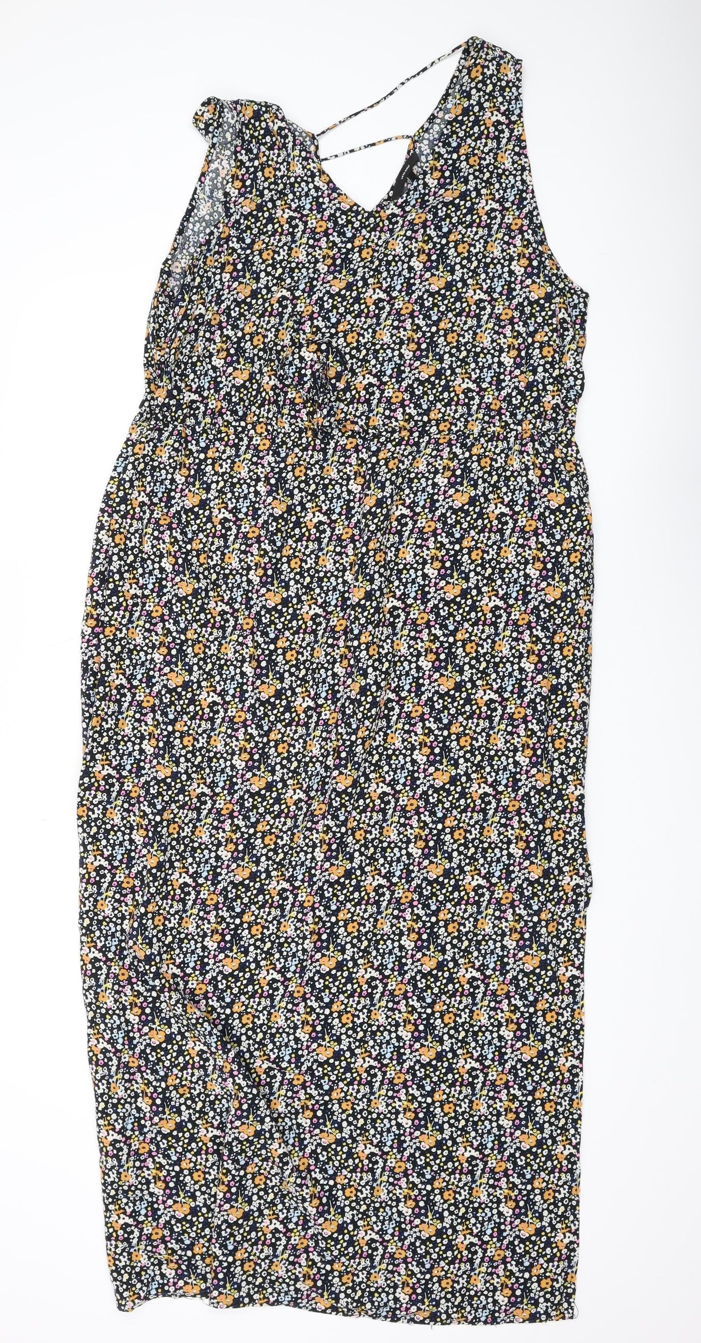 Vero Moda Women's Multicoloured Floral Tank Dress XXL