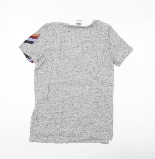 Pink Victoria's Secret Women's Grey V-Neck T-Shirt XS