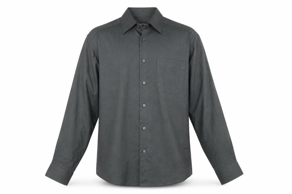 Marks and Spencer Men's Green Vintage Button-Up Shirt, Size 15