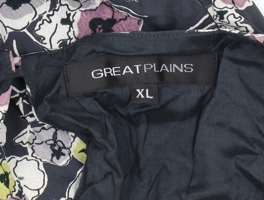 Great Plains Women's Multicoloured Floral Wrap Dress XL