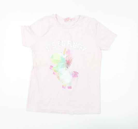 Despicable Me Unicorn Women's Pink T-Shirt Size 12